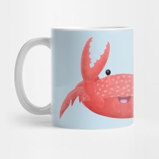 Cute red spotty crab cartoon illustration Mug